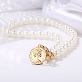 Arihant Plushy Pearl Gold Plated Necklace Women/Girls 44179
