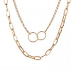 Arihant Mesmerizing Cross Ring Lon Chain Gold Plated Necklace For Women/Girls 44180