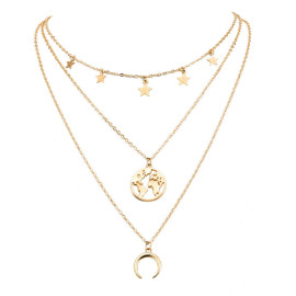 Arihant Marvelous Designer Gold Plated Multi Strand Necklace For Women/Girls 44186
