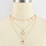 Arihant Marvelous Designer Gold Plated Multi Strand Necklace For Women/Girls 44186