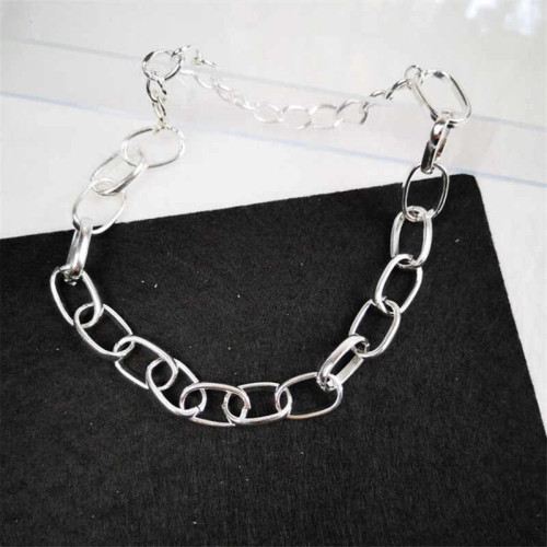 Arihant Ravishing Bold Chain Silver Plated Necklac...