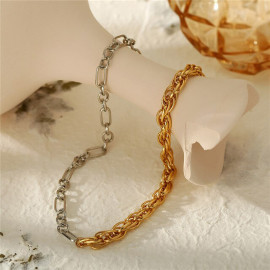 Arihant Trendy Dual Plated Chain Necklace For Women/Girls 44190