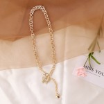 Arihant Stunning Butterfly Heart Gold Plated Necklace For Women/Girls 44201