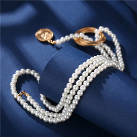 Arihant Jewellery For Women Gold Plated Layered Necklace 44208