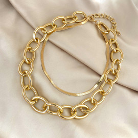 Arihant Jewellery For Women Gold Plated Layered Necklace 44214