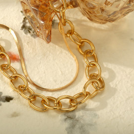 Arihant Jewellery For Women Gold Plated Layered Necklace 44214