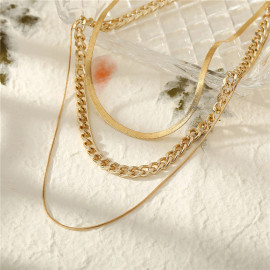 Arihant Jewellery For Women Gold Plated Gold-Toned Layered Necklace 44224