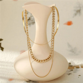 Arihant Jewellery For Women Gold Plated Gold-Toned Layered Necklace 44224