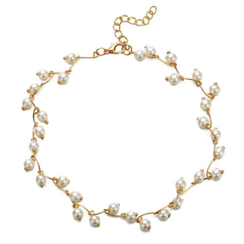 Arihant Pearl Single Layer Gold Plated Necklace Je...