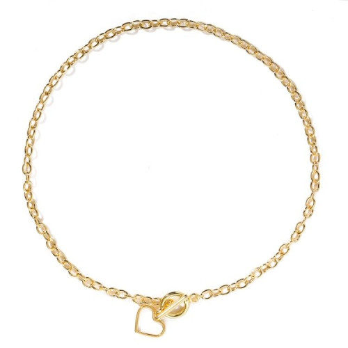 Arihant Heart Gold Plated Single Chain Necklace Je...