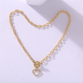 Arihant Heart Gold Plated Single Chain Necklace Jewellery For Women 44231