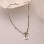 Arihant Heart Silver Plated Single Chain Necklace Jewellery For Women 44232