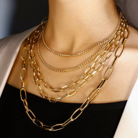 Arihant Stunning Gold Plated Multi Layered Necklace Jewellery For Women