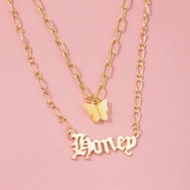 Arihant Jewellery For Women Gold Plated Honey Layered Necklace