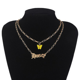 Arihant Jewellery For Women Gold Plated Honey Layered Necklace