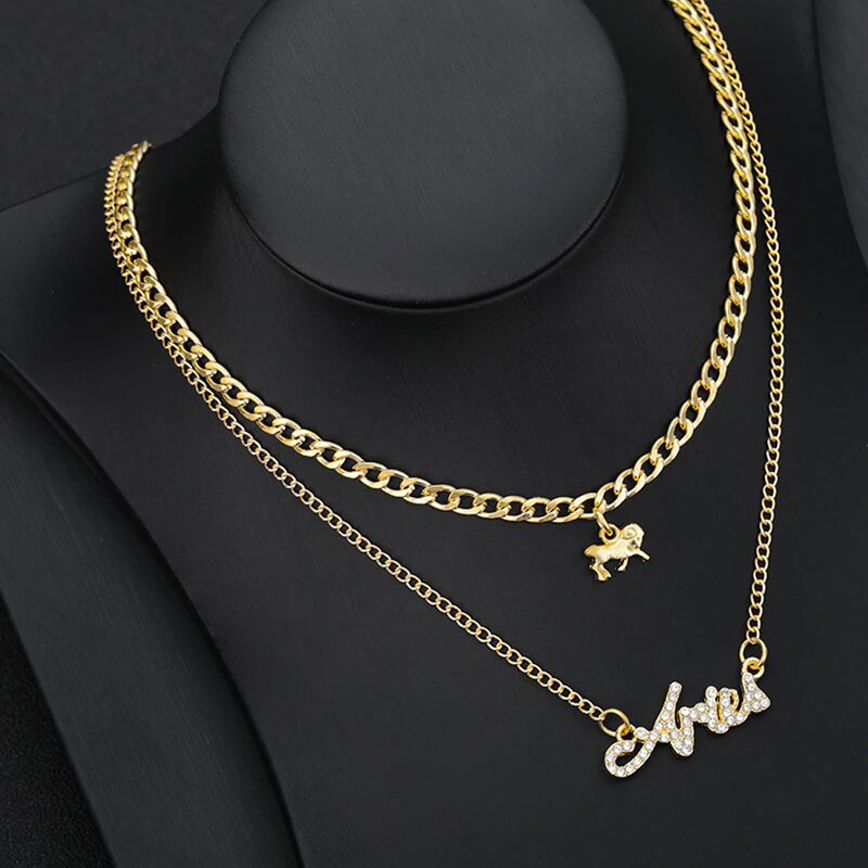 Arihant Jewellery For Women Gold Plated Aries Layered Necklace