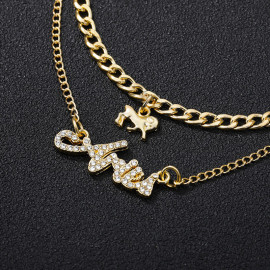 Arihant Jewellery For Women Gold Plated Aries Layered Necklace