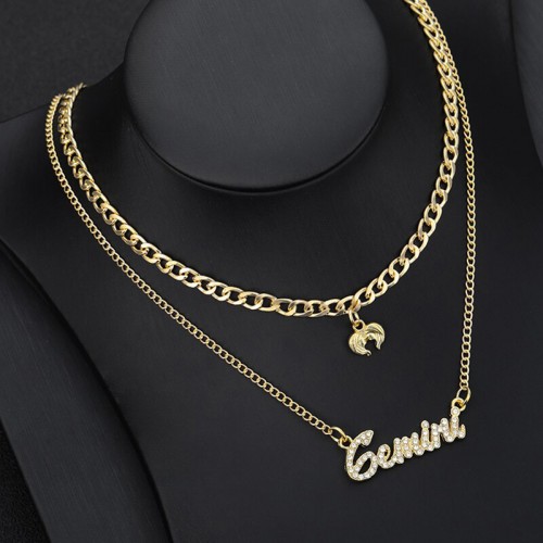 Arihant Jewellery For Women Gold Plated Gemini Layered Necklace