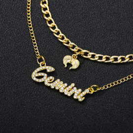 Arihant Jewellery For Women Gold Plated Gemini Layered Necklace