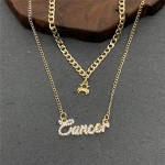 Arihant Jewellery For Women Gold Plated Cancer Layered Necklace