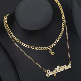 Arihant Jewellery For Women Gold Plated Sagittarius Layered Necklace
