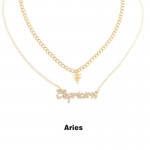 Arihant Jewellery For Women Gold Plated Capricorn Layered Necklace