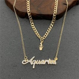 Arihant Jewellery For Women Gold Plated Aquarius Layered Necklace