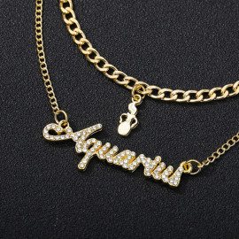 Arihant Jewellery For Women Gold Plated Aquarius Layered Necklace