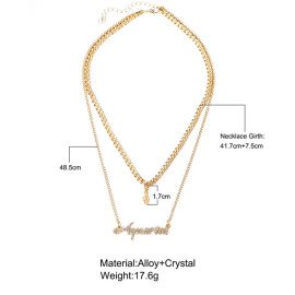 Arihant Jewellery For Women Gold Plated Aquarius Layered Necklace