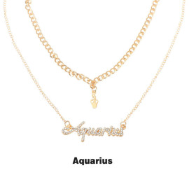 Arihant Jewellery For Women Gold Plated Aquarius Layered Necklace