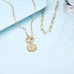 Arihant Jewellery For Women Gold Plated Alphabetical "E" Layered Necklace