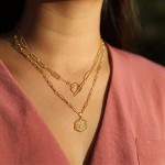 Arihant Jewellery For Women Gold Plated Alphabetical "M" Layered Necklace