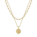 Arihant Jewellery For Women Gold Plated Alphabetical "E" Layered Necklace