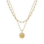 Arihant Jewellery For Women Gold Plated Alphabetical "M" Layered Necklace