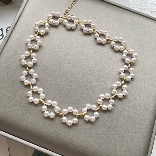 Arihant Jewellery For Women Gold Plated Pearl Studded Necklace