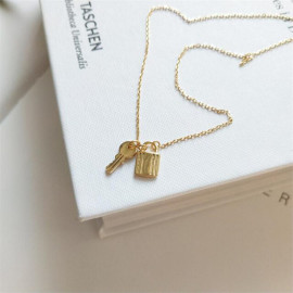 Arihant Jewellery For Women Gold Plated Lock-Key Necklace