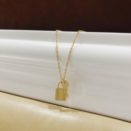 Arihant Jewellery For Women Gold Plated Lock-Key Necklace