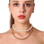 Arihant Jewellery For Women Gold Plated Baroque Pearls Multi Layered Choker Necklace