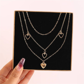 Arihant Jewellery For Women Gold Plated Hearts inspired Layered Necklace