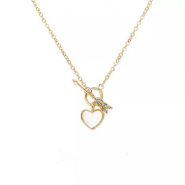 Arihant Jewellery For Women Gold-Toned Gold Plated Heart inspired Necklace