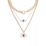 Arihant Jewellery For Women Gold Plated Gold-Toned Evil Eye Layered Necklace