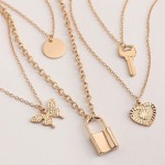 Arihant Jewellery For Women Gold Plated Gold-Toned Combo Of 5 Trending Necklaces