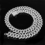 Arihant Miami Link Silver Plated Stainless Steel Cuban Necklace