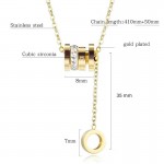 Arihant Gold Plated Stainless Steel Cubic Zirconia Pendant with Hanging Loop
