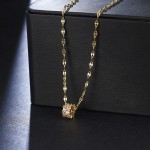 Arihant Gold Plated Stainless Steel CZ embedded Pendant with Rope Chain