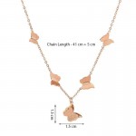 Arihant Stainless Steel Rose Gold Plated Butterfly themed Contemporary Pendant