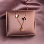 Arihant Stainless Steel Rose Gold Plated Butterfly themed Contemporary Pendant