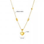 Arihant Stainless Steel Gold Plated Heart themed Contemporary Pendant