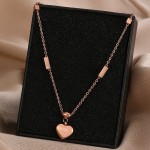 Arihant Stainless Steel Rose Gold Plated Heart themed Contemporary Pendant