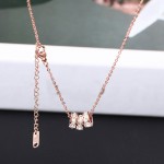 Arihant Rose Gold Plated Stainless Steel CZ Cylindrical Pendant with 3 Loops